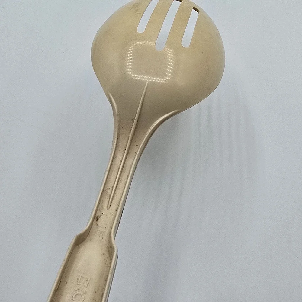 Vintage‎ ECKO Slotted Serving Spoon Beige Plastic Nylon Kitchen Utensil 11